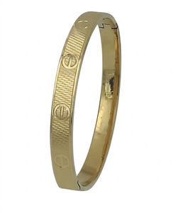 Fashion Jewelry Gold Plated <b>Men's</b> Kada Classic Design Traditional Bracelet for <b>Men</b> Premium Ethnic Wrist Accessory for Daily Wear - Product Image 2