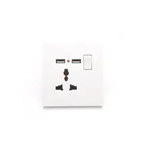 Groothandel Britse Standaard Luxe Multi Functie 3 Pin 2usb 5V 2.1A Usb Stopcontact