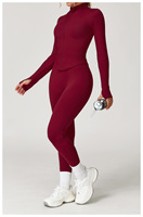 Nouveauté 2024 Ensemble de 2 pièces pour femme, yoga, gym, fitness, entraînement, bonne qualité, vêtements de sport athlétiques, course à pied, yoga, séchage rapide, élastique.