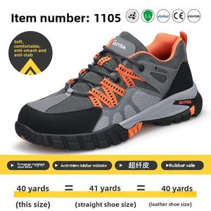 Scarpe da Lavoro Estive alla Moda per Uomo HY con Punta in Acciaio, Anti-Odore, Anti-Schiacciamento, Comode, in Rete, Calzature di Sicurezza per la Protezione del Lavoro - Product Image 6