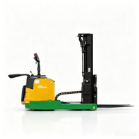 Chariot élévateur électrique 1.2T 1.5T 2T avec batterie au lithium, chariot élévateur à conducteur debout, pneus en polyuréthane, jambes de support, gerbeur de palettes d'entrepôt CE