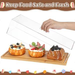 1 Confezione di Alzatina per Torte Ecologica Fai-<span class=keywords><strong>da</strong></span>-Te in Bambù e Acrilico con Coperchio, Vassoio Espositore per <span class=keywords><strong>Biscotti</strong></span>/Dessert 15x6,5 Pollici - Product Image 6