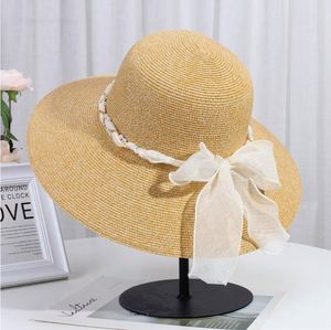 New Fashion Trade Lace Chain Yellow Beads Beach Straw <b>Hat</b> <b>Summer</b> Women - Product Image 3