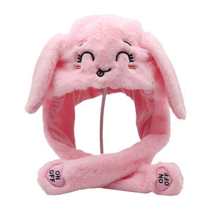 Airbag Oreilles de Lapin Chapeau Lumineux et Tremblant Filles Filet Rouge Cadeau <span class=keywords><strong>pour</strong></span> Scène Décontractée - Product Image 5