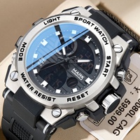 Montre de sport décontractée pour homme Mark Waffee, boîtier en alliage de zinc, design cœur, étanche, affichage à aiguilles quartz, tendance, multifonctionnelle