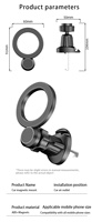Support de téléphone portable Support d'évent de voiture Support magnétique à rotule de 17mm Support magnétique à aimant réglable à 360 degrés