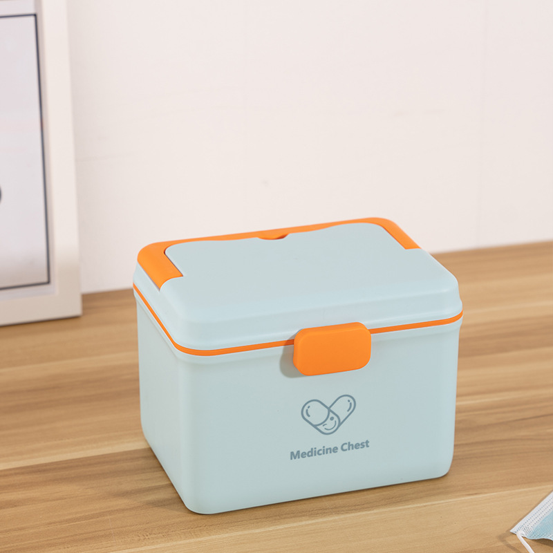 2024 New Modern Portable PP Medicine Cabinet Multifunctional Rectangle First-Aid Box with Injection Technics Family Drug Storage