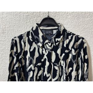 Camisa Negra con Estampado de Cebra Vetre Cream, Blusa para Mujer, Talla 48 - Product Image 2