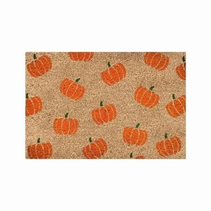 Cangming Halloween Doormat Imitation Coconut Fiber Washable Entryway Mat Anti Slip <b>Pumpkin</b> Pattern - Product Image 1