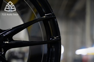 ล้อแม็กซ์ 722Auto T6 ฟอร์จ น้ำหนักเบา ขนาด 17-20 นิ้ว 5x100 5x112 5x114.3 5x120 ขอบเว้าลึก สีดำเงา สำหรับรถยนต์นั่งส่วนบุคคล - Product Image 3