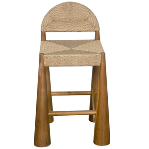 Laredo Counter TeakOutdoorNATURAL BROWN Durable High Bar <b>Stool</b> for Home Bar <b>Dining</b> Room - Product Image 5
