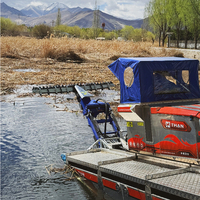 Moissonneuse-batteuse amphibie automatique professionnelle pour une restauration environnementale à haute productivité et l'entretien des zones humides
