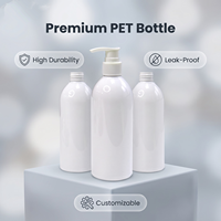 Bouteille pompe à lotion PET 360 ml, logo personnalisé, contenant cosmétique polyvalent pour lotion, désinfectant pour les mains, liquide, emballage OEM en gros
