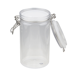 1000ml Cylinder Clear <b>Swing</b> <b>Top</b> Lid Plastic PET Jar for Gummy Candy Lollipop and Palm Oil Storage - Product Image 4