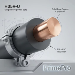 สายไฟฟ้าอุตสาหกรรม H05VU 0.5 มม.² แกนเดี่ยวทองแดงตัน 12A ฉนวน PVC ป้องกันไฟลุกไหม้ IP20 300/500V - Product Image 1