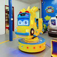 Manège pour enfants en fibre de verre, thème bus de dessin animé, à monnayeur, voiture électrique pour tout-petits, pour aire de jeux et centre commercial, prix