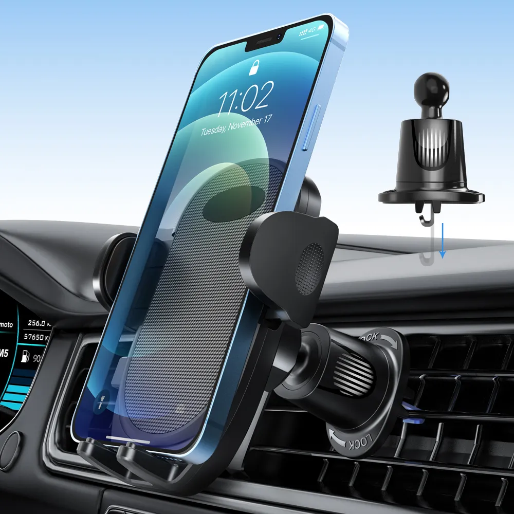 Trend ürün 360 derece rotasyon hava firar tutucu araç tutucu telefon tutucu akıllı telefon standı için 4.7-6.7 inç cep telefonu