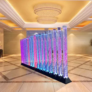 Современная акриловая пузырьковая Светодиодная трубка Горячая Распродажа съемная декоративная треугольная Базовая водяная колонна лампа