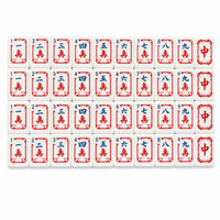 Set Mahjong Amerika Lipat Portabel Buatan Khusus Gaya Baru 2026, 160 Buah Mahjong Akrilik Mewah Biru/Hijau untuk 4 Pemain