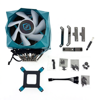 Refroidisseur d'air double CPU X7 avec ventilateur de refroidissement 4 broches de 120 mm/140 mm compatible LGA1200/2066 et AMD AM4/FM1