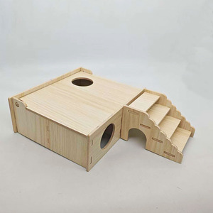 Large Multi-Functional <strong>Hamster</strong> Hide <strong>House</strong> Made <strong>of</strong> Eco-Friendly Wooden Material for Assembly - Product Image 2