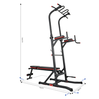 Barre de traction en acier pour calisthénie, station de traction réglable à 7 positions pour usage domestique, capacité de 120 kg, vente en gros