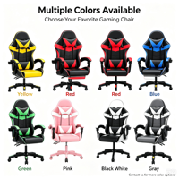Chaise de jeu robuste avec vérin à gaz SGS et inclinaison à 145 degrés, chaise ergonomique de course pour salle de jeu e-sport