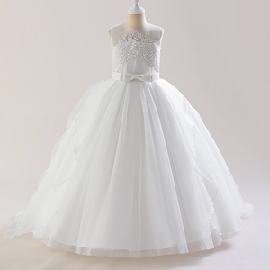 Venta al por mayor <span class=keywords><strong>de</strong></span> alta calidad <span class=keywords><strong>de</strong></span> cola larga Niña vestido <span class=keywords><strong>de</strong></span> novia princesa niños vestidos <span class=keywords><strong>de</strong></span> flores para niñas fiesta <span class=keywords><strong>de</strong></span> cumpleaños lindo - Product Image 5