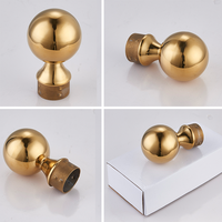 Accessoires de main courante modernes UNIK en acier inoxydable 304/316 – Embout de poteau en forme de boule avec finition miroir/satinée/dorée/noire