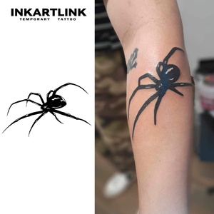 Tatuaje Semipermanente de 15 Días al por Mayor, Tatuaje Temporal de Arte Corporal con <span class=keywords><strong>Tinta</strong></span> Herbal de Araña Viuda <span class=keywords><strong>Negra</strong></span> Realista - Product Image 1