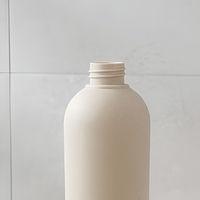 Vente en gros de flacons pompe en plastique PP écologiques de 400 ml, emballage cosmétique rond personnalisé avec logo, pour shampoing, soins de la peau, normes UE et US