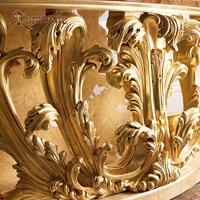 Console d'entrée en bois massif de Style classique français Villa salon Table décorative luxueuse Table Console élégante