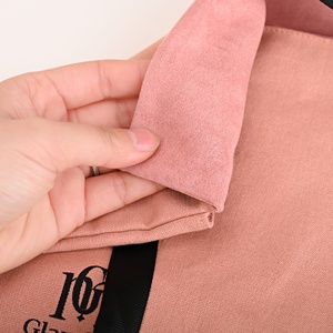 Glampkg Custom OEM High Grade Double Layer Cotton Inside With Soft Suede <b>Envelope</b> Storage Bag with Screen Printed Logo - Product Image 3