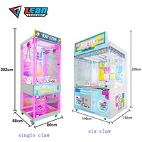 Fourniture directe d'usine poupées en peluche commerciales Machine de grue à Six griffes jouet à jetons distributeur automatique prix receveur Machine de jeu d'arcade