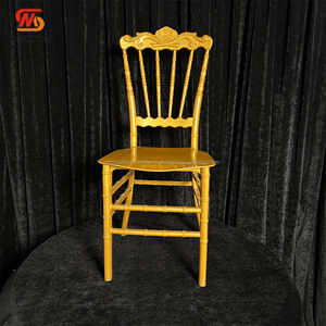 SMOOTH China Wedding Supplier Golden Resin Plastic <b>Stackable</b> <b>Chair</b> <b>Outdoor</b> Event Banquet Furniture - Product Image 1