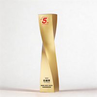 Nouveaux Trophées Créatifs Irréguliers en Résine Or, Argent, Bronze 2026 – Trophée Commémoratif Doré pour Employé Exceptionnel