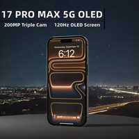17 Pro Max Triple Caméra 200MP Caméra Frontale 48MP Stockage 1 To Android 15 CDMA LTE Anglais Français Espagnol OLED 120Hz 5G Sans Fil