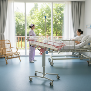 Carrello per Culla Ospedaliera dal Design Moderno con Altezza Regolabile per la Cura dei <span class=keywords><strong>Neonati</strong></span> - Product Image 1