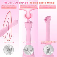 Jouets pour adultes pour femmes, vibrateur avec têtes interchangeables, 3 en 1, stimulateur du point G, du clitoris et des mamelons, Juguetes Para Adultos