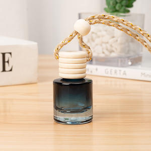 Frascos de Aroma Coloridos Redondos de 8ml para Carro, Perfume de Carro, Desodorizante de Ar, Frasco de Vidro com Tampa de Madeira à Venda - Product Image 4