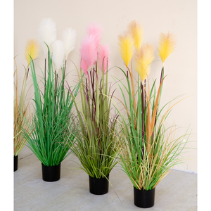 Plante artificielle en <span class=keywords><strong>pot</strong></span> d'herbe à <span class=keywords><strong>oignon</strong></span> de haute qualité QT250153 pour la décoration intérieure - Herbe de la pampa décorative réaliste avec <span class=keywords><strong>pot</strong></span> - Product Image 6