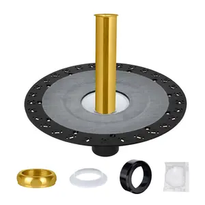 12 Inch Base Free-standing Bathtub Drains Installation Drop in Kits with ABS Plastic Adapter & Brass Tail Pipe