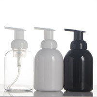 Botol Kosmetik Ramah Lingkungan 350ml 12oz Botol Plastik PET Kosong Warna Amber Hitam untuk Sampo Busa, Sabun Tangan, Botol Pompa Busa