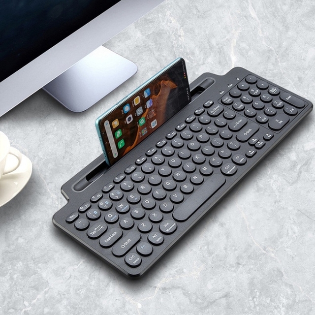 Hot Selling Cheap 2.4G Wireless Keyboard With Card Slot Bracket No Touchpad for USB 2.0 Interface Laptops Mobile Phones Products