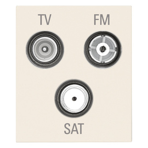 Prise TV FM SAT avec 3 sorties coaxiales pour systèmes de divertissement à domicile - Product Image 1