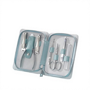 Nomzi Professional 7pcs Luxury Nail Manicure & <b>Pedicure</b> <b>Set</b> with 3-in-1 Nail Clipper Portable & Durable Stainless Steel Tools - Product Image 1
