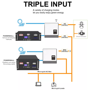 Tái tạo chu kỳ sâu 48V LiFePO4 100Ah 200AH lưu trữ điện áp cao pin Lithium <span class=keywords><strong>ion</strong></span> biến tần năng lượng mặt trời hệ thống năng lượng cho nhà - Product Image 5