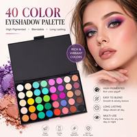 Palette de fards à paupières 40 couleurs tons terre, longue tenue, maquillage quotidien, cosmétique marque privée