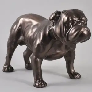 Engelse Bulldog Standbeeld Bronzen Beeld Sculptuur Voor Tuin Tuin Ornament