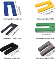 Entretoises en PP en forme de fer à cheval 35*75mm, calfeutres de fenêtre, entretoises en U pour carrelage, calfeutres en plastique en U pour le nivellement des espaces entre les fenêtres et les cadres de portes
